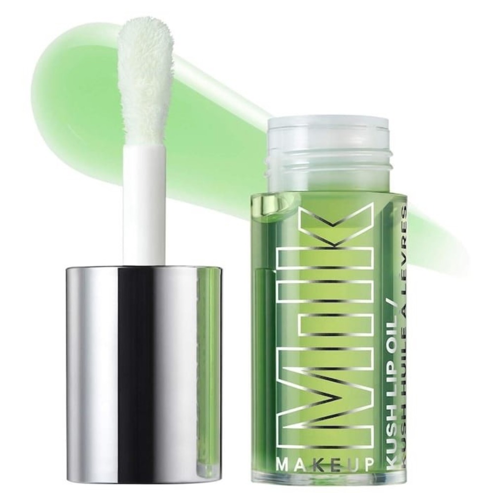 Milk Makeup KUSH Hydrating Sheer Lip Oil Green Dragon Sage/Peppermint Clear Tint